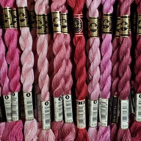 DMC No. 5 Pearl Cotton Skeins | 25m | 208 to 369 | Various Colours - copy