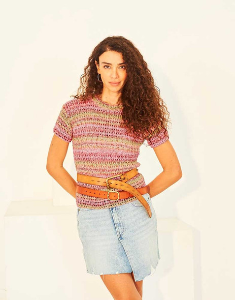 Eyelet Sweaters in Colour Burst Dk  Knitting Patterns | Stylecraft DK 10132 Physical Leaflet