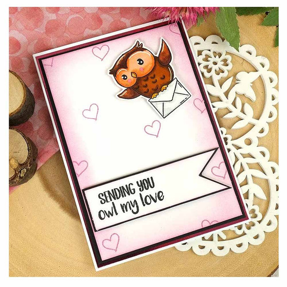 Owl My Love Clear Cling Stamps | 8 Stamps | Hunkydory