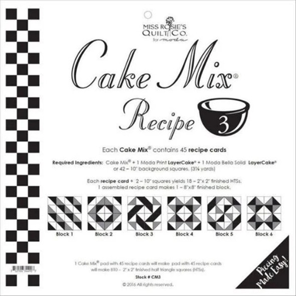 Moda Cake Mix Recipe Patterns no.3