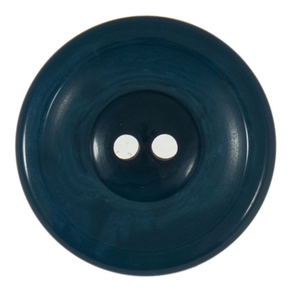 Button | Eco-Conscious | Bio Resin | 2 Hole | Rimmed | 25mm | Navy