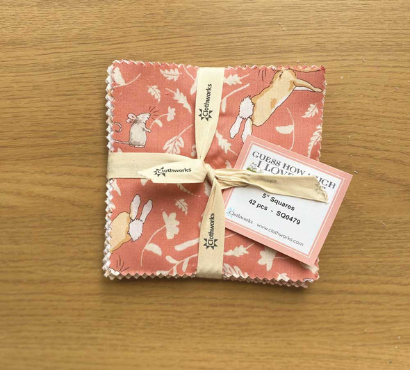 Guess How Much I Love You 2024 Charm Pack - Pink Pack | Clothworks Fabric