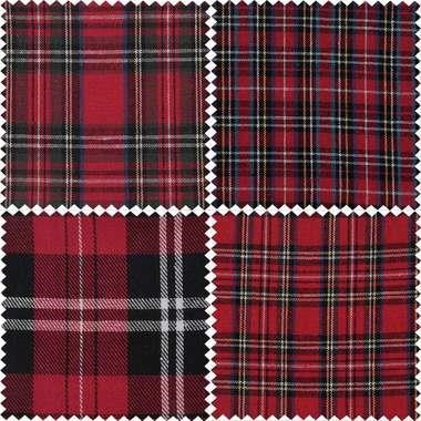 A Green Christmas Tartan Fat Quarter Selection Bundle | 4 Pieces | Trimits