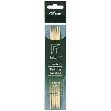 Clover Bamboo 5 Double Pointed Knitting Needles | 16cm long | 3.5mm