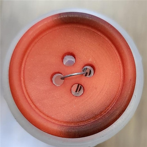 Dill Buttons | Raised Edge | 2 Tone Red | 4 holes  |25mm