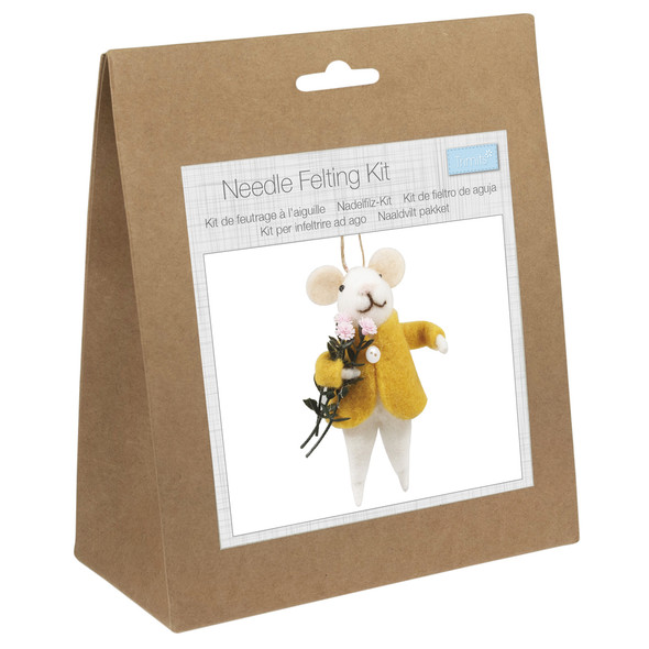 Flower Mouse Needle Felting Kit