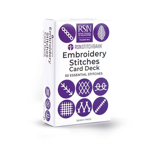 The Embroidery Stitches Card Deck | RSN Stitch Bank | 50 Essential stitches