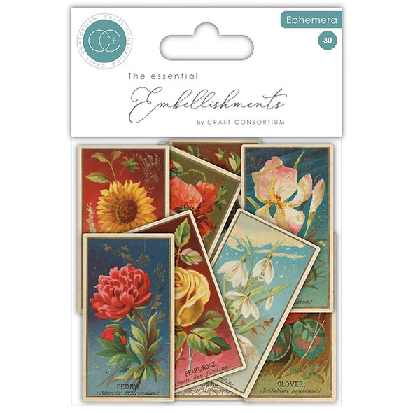 The Collector | Flower Ephemera Cards | 12 Cards