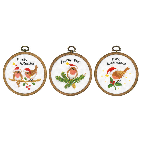 Little Christmas Bird Cross Stitches | 3 Designs | Vervaco