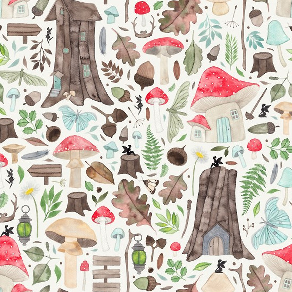 Fairy Woods Scatter on White | 81870.101 | Fairy Tale