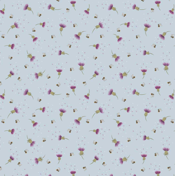 Bee Thistle on Blue |  A988.B  | Celtic Summer | Lewis and Irene