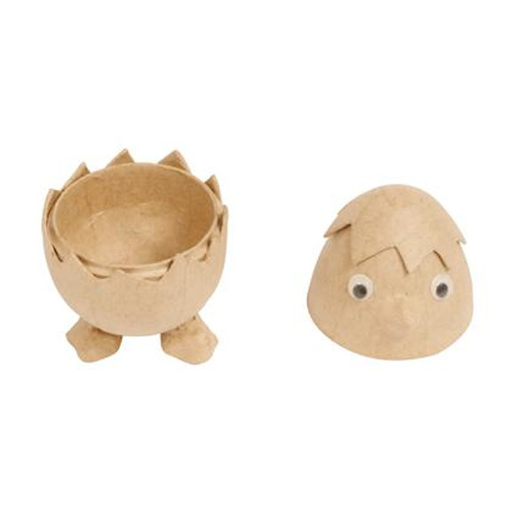Papier Mache Hatching Chick Egg Box | Decopatch | Exaclair