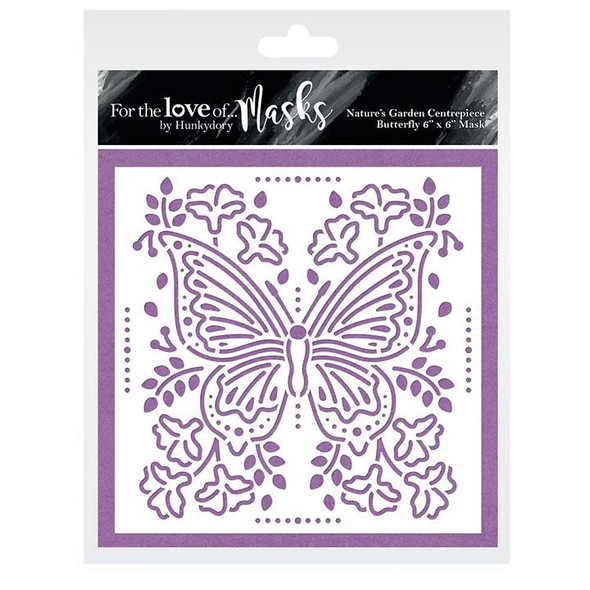 6" x 6" Nature's Garden Butterfly Mask | For the Love of Masks | Hunkydory