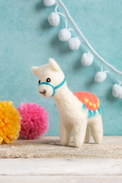 Mini Alpaca Complete Needle Felting Kit | Hawthorn Handmade - finished and looking good