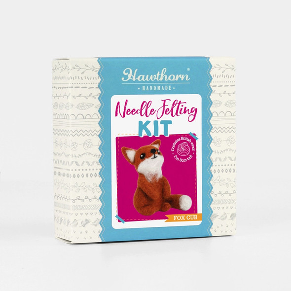 Mini Fox Cub Complete Needle Felting Kit | Hawthorn Handmade