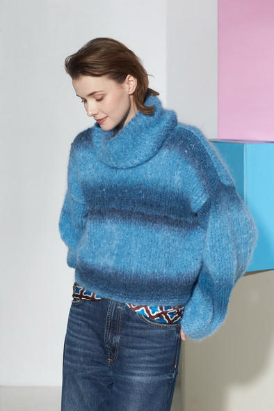 Nebbiolo - Ladies Roll Neck Sweater and Balaclava Chunky Knitting Pattern | Adriafil Filnovo Digital Download - Just the sweater!