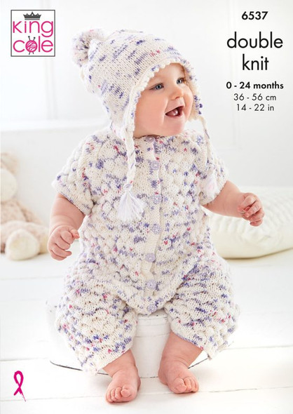 Baby Set knitting Pattern | King Cole | Dot Dot Dash DK 6537