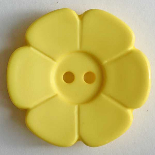 Six Petal Flower Buttons Yellow |15 mm | Dill Buttons