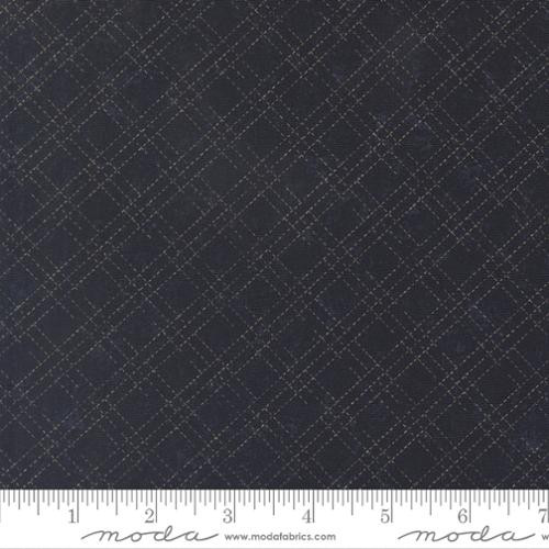 Plaid Stitch on Indigo | 9837-14 | Quail Run | Kansas Troubles | Moda
