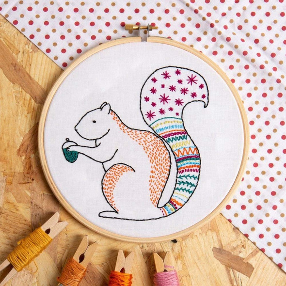 Squirrel Complete Decorative Embroidery Kit