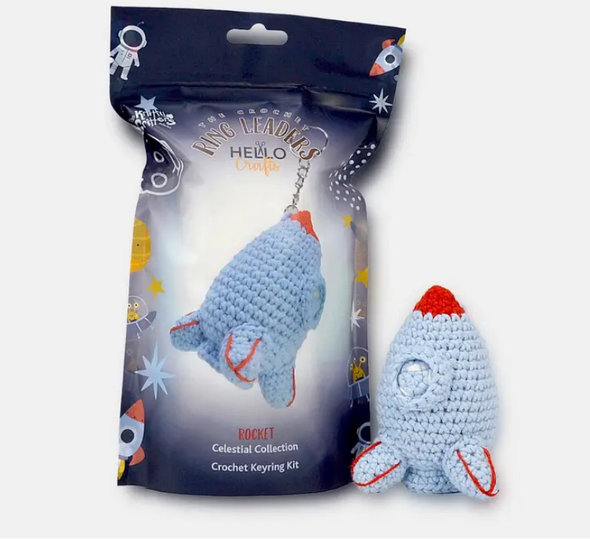 Ringleaders Keyring Crochet Kit | Celestial | Rocketship