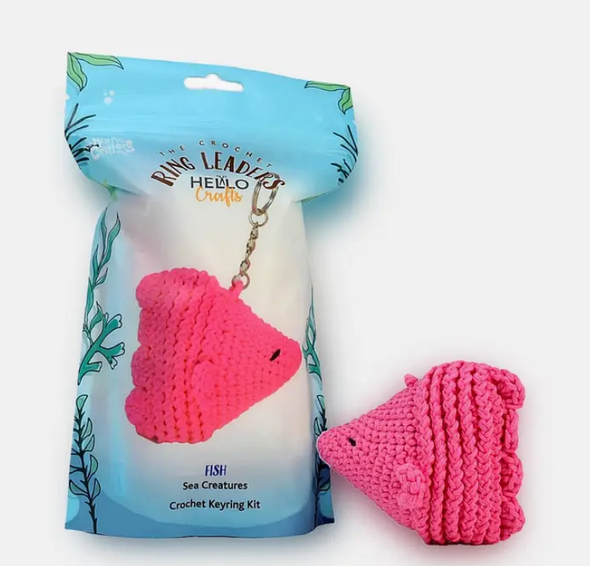 Ringleaders Keyring Crochet Kit | Sea Creature | Fish