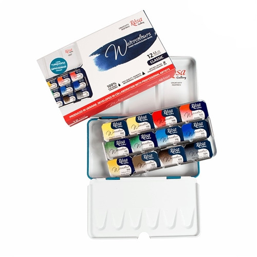 Rosa Watercolour Full Pan Set | 12 Colours