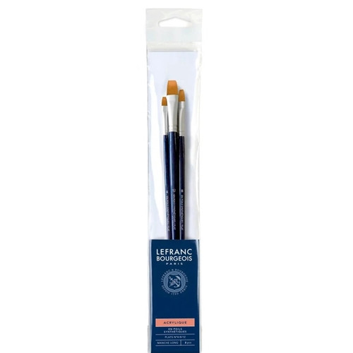 LeFranc Bourgeois Brush Sets | Set of 3 Synthetic Long Handle Brush