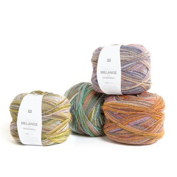 Rico Creative | Melange Aran Wonderball | 200g  | Various Colours