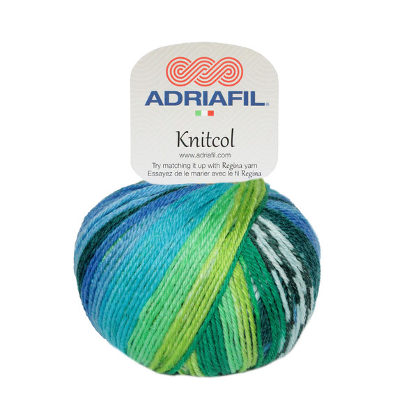 Adriafil Knitcol DK Self Patterning Merino Yarn, 50g Balls | 64 Verdi Fancy