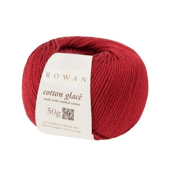 Rowan Cotton Glace 4 Ply / DK Knitting Yarn, 50g Donuts | 445 Blood Orange