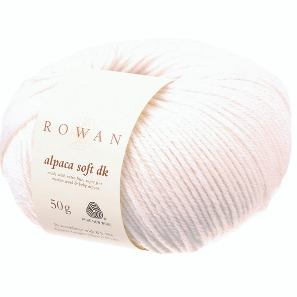 Rowan Alpaca Soft DK Knitting Yarn, 50g Balls | 201 Simply White