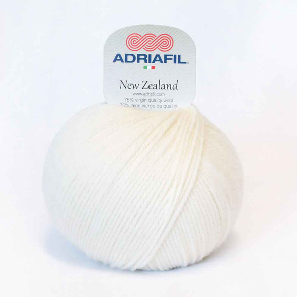 Adriafil New Zealand Aran Knitting Yarn, 100g Balls | 02 White