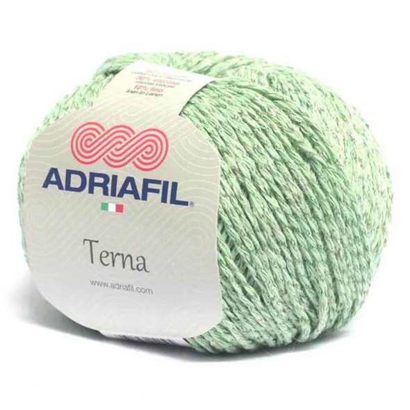 Adriafil Terna Cotton Rich Knitting Yarn, 50g Balls | 61 Apple Green