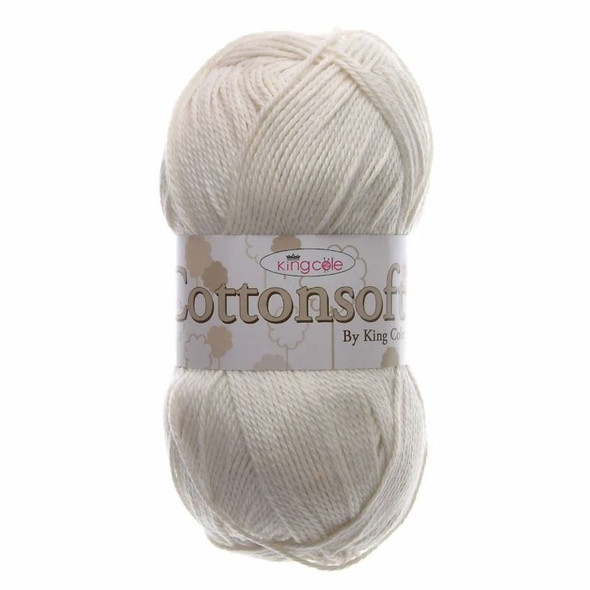  King Cole Cottonsoft DK Knitting Yarn, 100g Balls | 711 Ecru