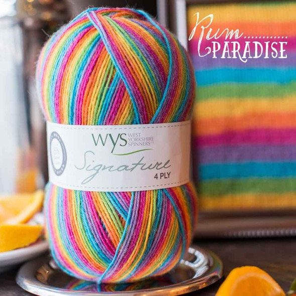 WYS Signature 4 Ply Sock Yarn, 100 Balls | The Cocktail Range -  Rum Paradise