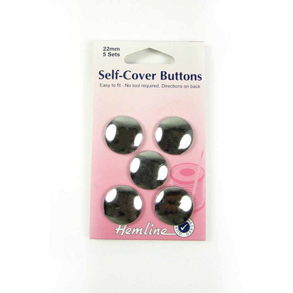 Metal Self Cover Buttons  | Hemline | Various Sizes