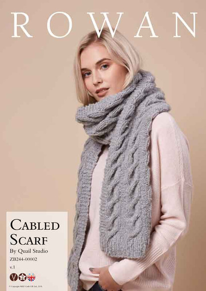 Chunky Cabled Scarf Pattern | Rowan Cosy Merino Chunky - Main image