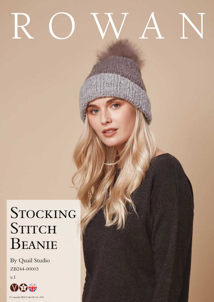 Stocking Stitch Beanie Hat Pattern | Rowan Cosy Merino Chunky - Main image