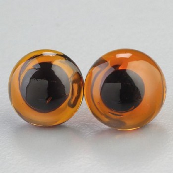 Glass Animal Eyes with Loop | Brown | Efco