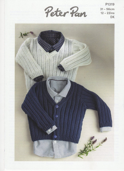 DK Pattern for Cardigan and V Neck Sweater| Peter Pan DK P1319