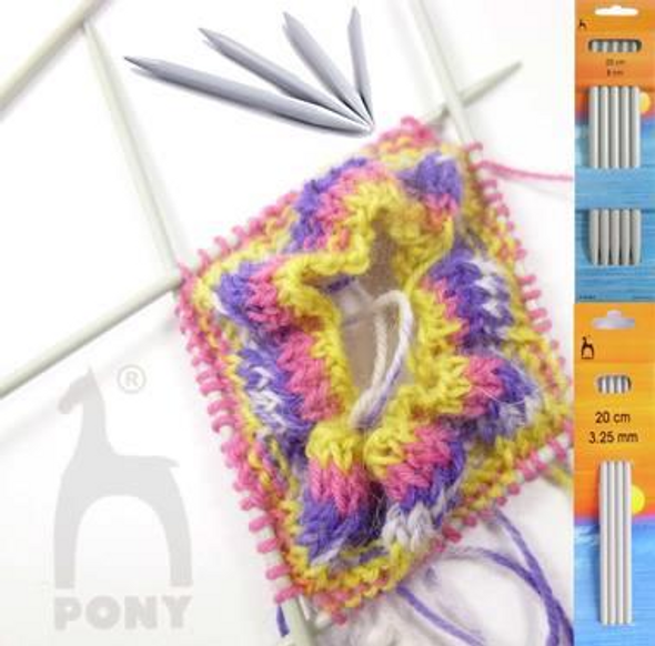 Pony Classic Double Pointed Knitting Pins | Set of 5 | 20cm Long - Main Image