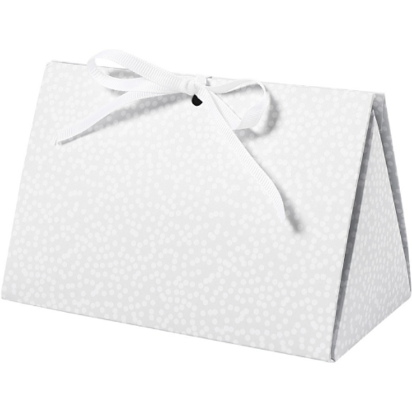 Vivi Gade | Folding Gift Box | Grey with White Dots
