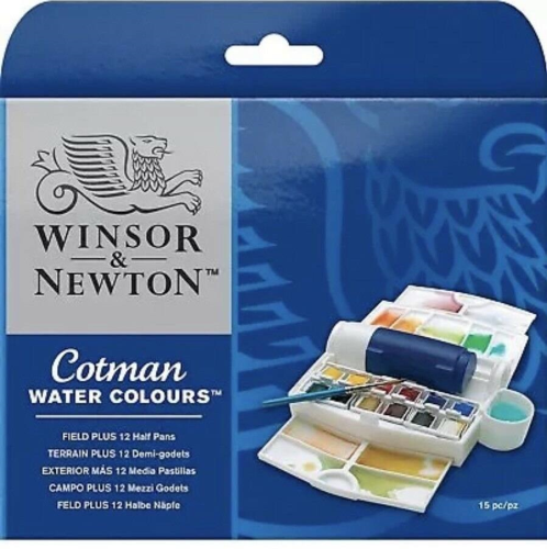 Winsor & Newton Cotman Watercolour Field Plus Paint Art Set