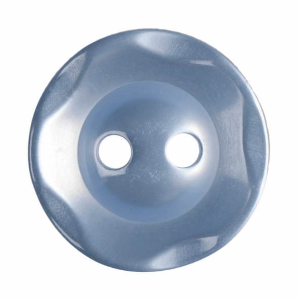 Trimits Loose Buttons | Scalloped Edge Button | 14mm | Pale Blue