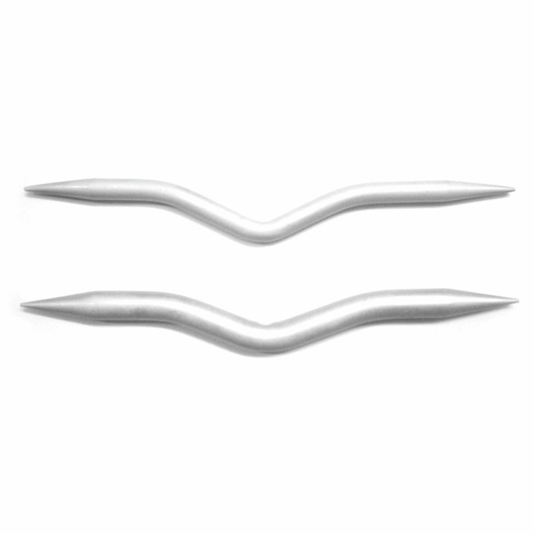 KnitPro Aluminium Kinky Cable Knitting Needles, Set of 2 | Size 6mm + 8mm - Main image