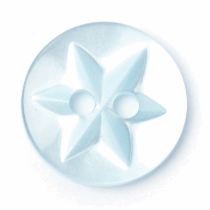 Round Buttons - Star Engraved | 13mm | Light Blue | 2B\210