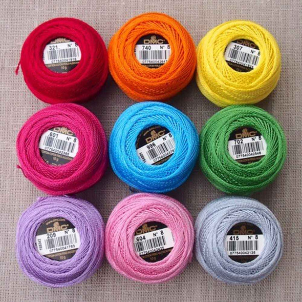 DMC Pearl Cotton No. 8 Thread Ball, 10g | Various Colours - Main