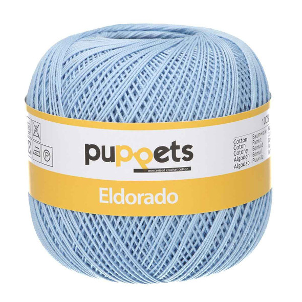 Puppets Eldorado 6 Tkt Crochet Cotton Yarn, 50g | 4280 Pale Blue