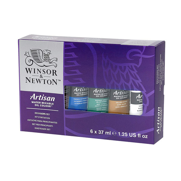 Winsor & Newton Artisan Water Mixable Oils Beginner Set 37ml 6pc - Side View